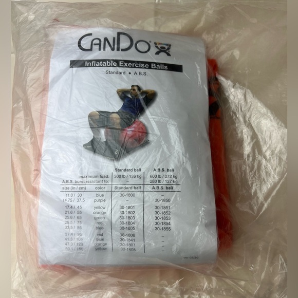 CanDo Inflatable Exercise Ball - Picture 4 of 8